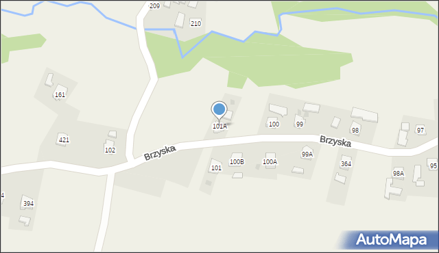 Brzyska, Brzyska, 101A, mapa Brzyska