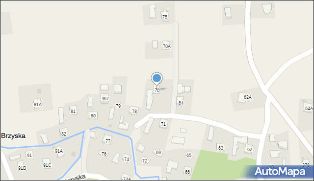 Brzyska, Brzyska, 70, mapa Brzyska