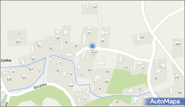 Brzyska, Brzyska, 71, mapa Brzyska