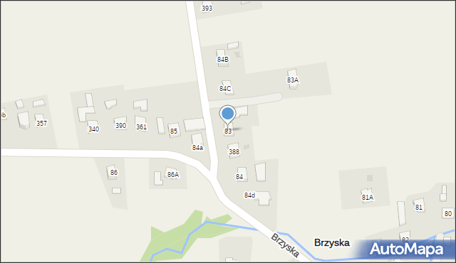 Brzyska, Brzyska, 83, mapa Brzyska
