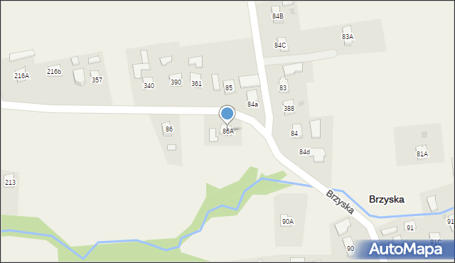 Brzyska, Brzyska, 86A, mapa Brzyska
