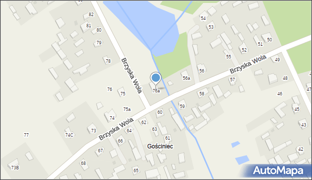 Brzyska Wola, Brzyska Wola, 76b, mapa Brzyska Wola