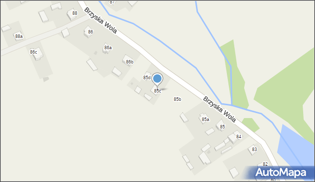 Brzyska Wola, Brzyska Wola, 85c, mapa Brzyska Wola