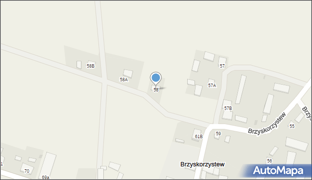 Brzyskorzystew, Brzyskorzystew, 58, mapa Brzyskorzystew