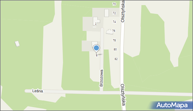 Brzyszów, Brzozowa, 4, mapa Brzyszów