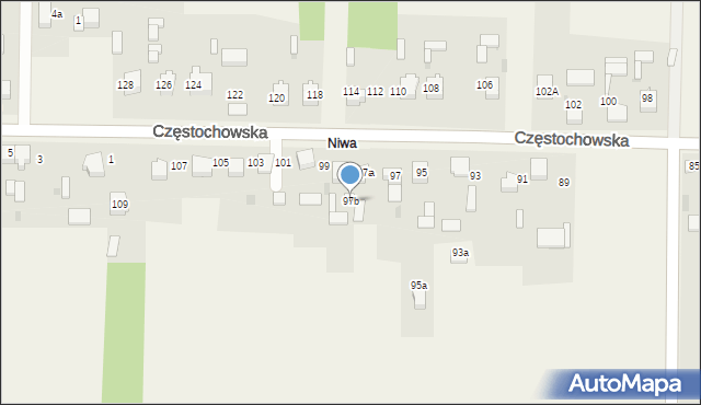 Brzyszów, Brzyszów, 97b, mapa Brzyszów