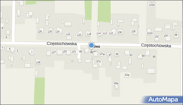 Brzyszów, Brzyszów, 99, mapa Brzyszów