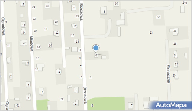 Budy Barcząckie, Brzozowa, 6, mapa Budy Barcząckie