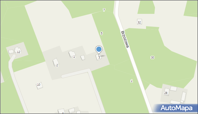 Budy-Zasłona, Brzozowa, 3, mapa Budy-Zasłona