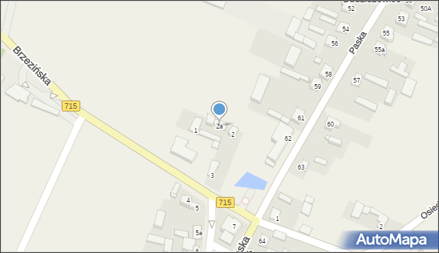 Budziszewice, Brzezińska, 2a, mapa Budziszewice