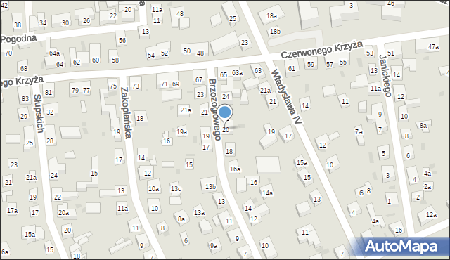 Bydgoszcz, Brzozogłowego Jana, 20, mapa Bydgoszczy