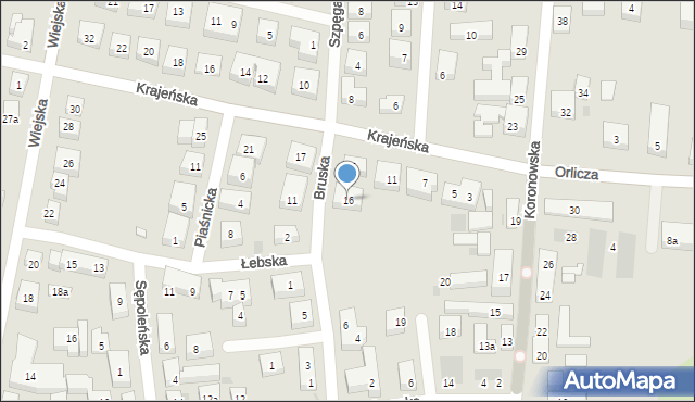 Bydgoszcz, Bruska, 16, mapa Bydgoszczy