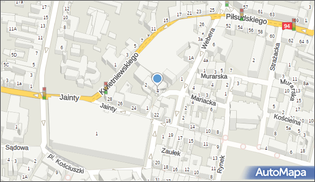 Bytom, Browarniana, 4, mapa Bytomia