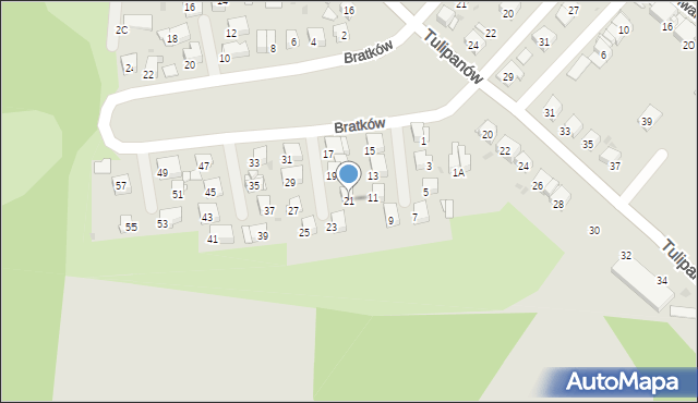 Bytom, Bratków, 21, mapa Bytomia