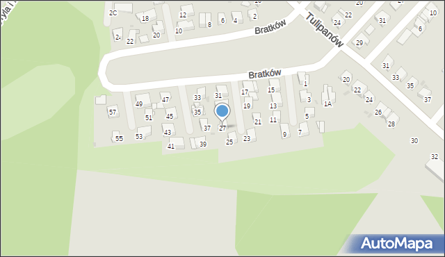 Bytom, Bratków, 27, mapa Bytomia