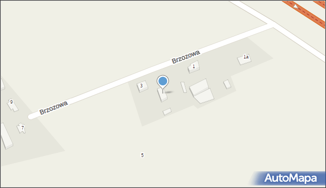 Cedry Małe, Brzozowa, 3a, mapa Cedry Małe