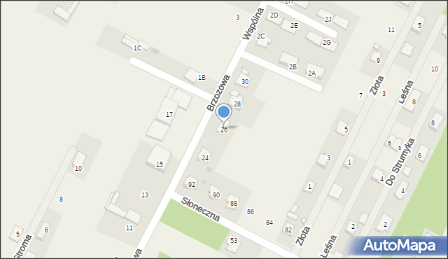 Cedzyna, Brzozowa, 26, mapa Cedzyna