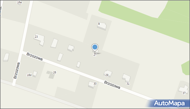 Charzyno, Brzozowa, 27, mapa Charzyno