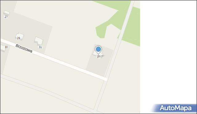 Charzyno, Brzozowa, 37, mapa Charzyno