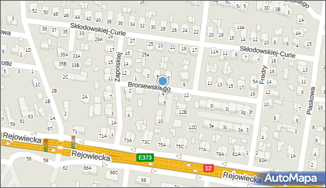 Chełm, Broniewskiego Władysława, 4, mapa Chełma