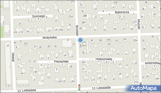 Chełm, Brzóski Stanisława, ks., 22, mapa Chełma