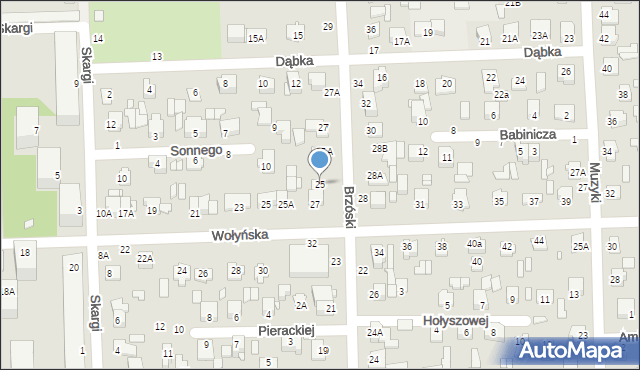 Chełm, Brzóski Stanisława, ks., 25, mapa Chełma