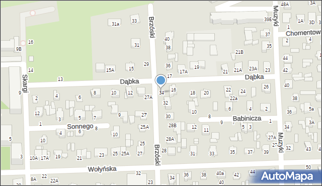 Chełm, Brzóski Stanisława, ks., 34, mapa Chełma