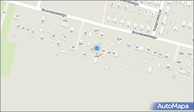 Chełmek, Broniewskiego, 44a, mapa Chełmek