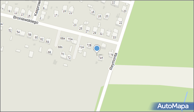 Chełmek, Broniewskiego, 76, mapa Chełmek
