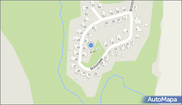 Chełmno, Brzozowa, 14, mapa Chełmno