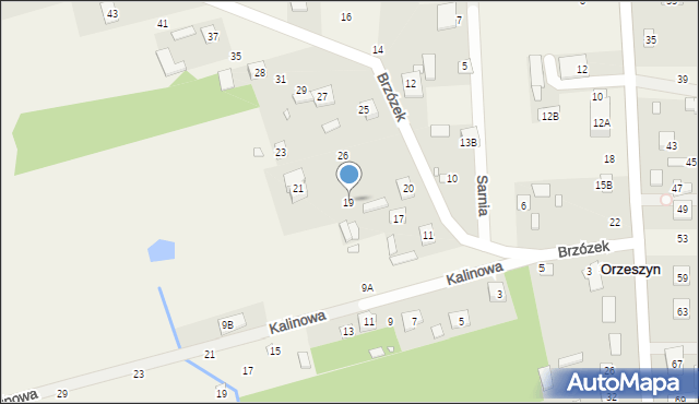 Chojnów, Brzózek, 19, mapa Chojnów