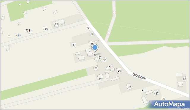 Chojnów, Brzózek, 59, mapa Chojnów