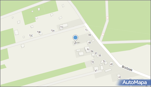 Chojnów, Brzózek, 67, mapa Chojnów
