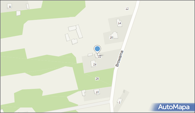 Choroń, Browarna, 8d, mapa Choroń