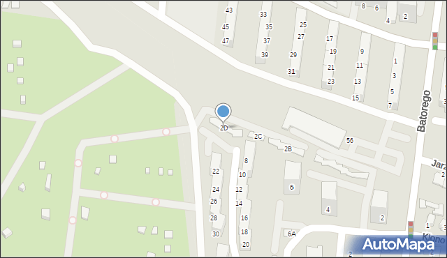 Chorzów, Brzozowa, 2D, mapa Chorzów