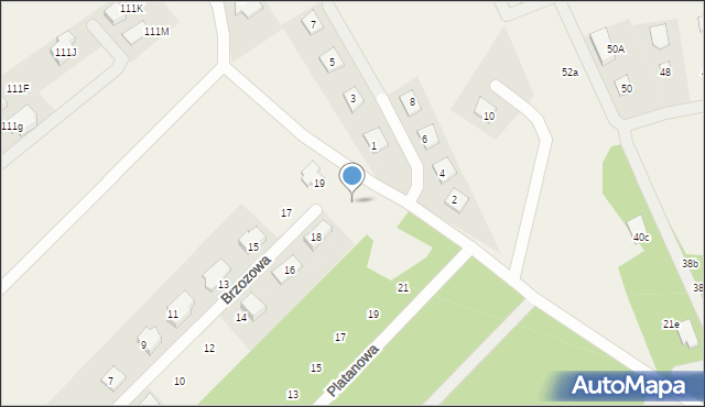 Chotomów, Brzozowa, 20, mapa Chotomów