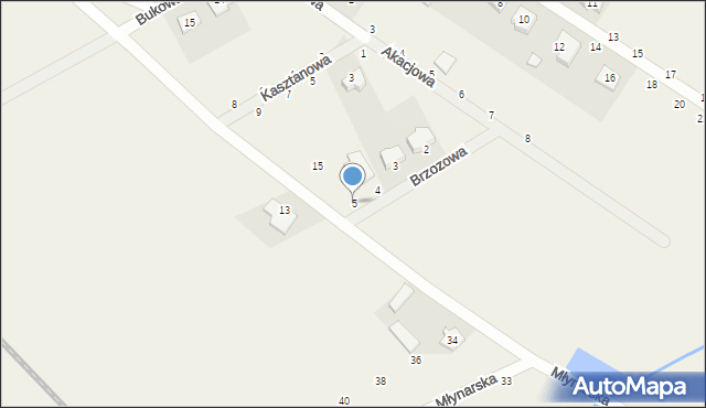 Chruszczewo, Brzozowa, 5, mapa Chruszczewo