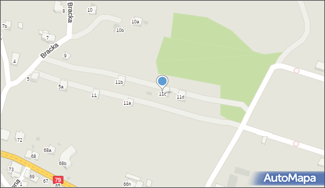 Chrzanów, Bracka, 11c, mapa Chrzanów