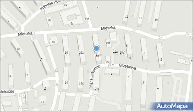Chrzanów, Broniewskiego, 16b, mapa Chrzanów