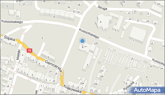 Chrzanów, Broniewskiego, 6, mapa Chrzanów