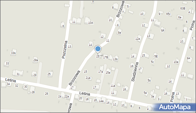 Chrzanów, Brzozowa, 13, mapa Chrzanów