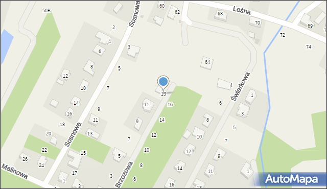 Chrząstawa Mała, Brzozowa, 13, mapa Chrząstawa Mała