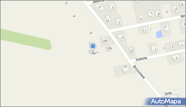 Chrząstawa Wielka, Brzozowa, 16e, mapa Chrząstawa Wielka