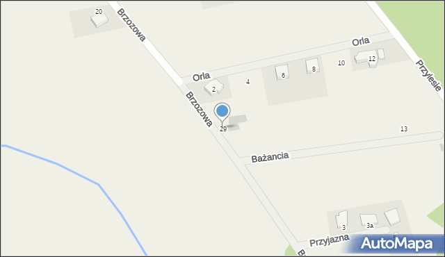 Chrząstawa Wielka, Brzozowa, 29, mapa Chrząstawa Wielka