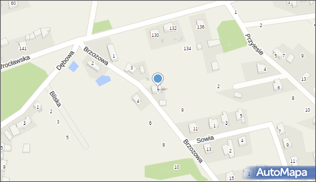 Chrząstawa Wielka, Brzozowa, 7, mapa Chrząstawa Wielka