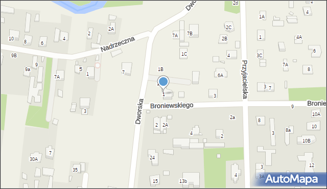Chylice, Broniewskiego, 1, mapa Chylice