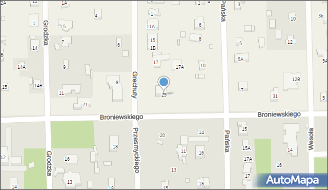 Chylice, Broniewskiego, 25, mapa Chylice