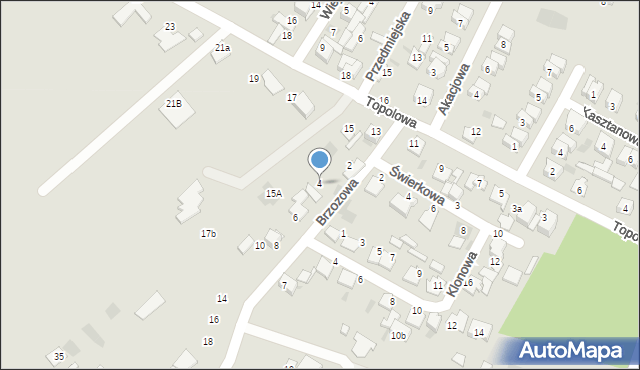 Ciechocinek, Brzozowa, 4, mapa Ciechocinek