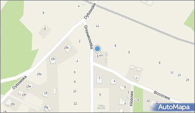 Cierpice, Brzozowa, 1, mapa Cierpice