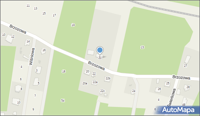 Cierpice, Brzozowa, 21, mapa Cierpice